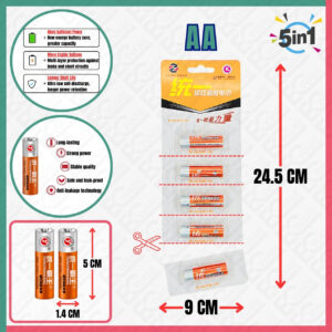 5Pcs R6 (AA) Size 1.5V Battery