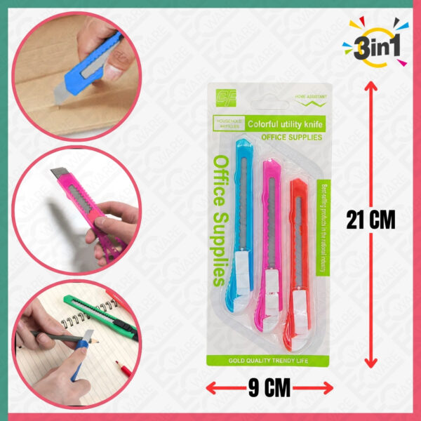 3Pcs Utility Knife Set