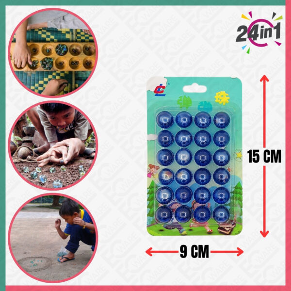 24Pcs Glass Marble Ball (Guli)