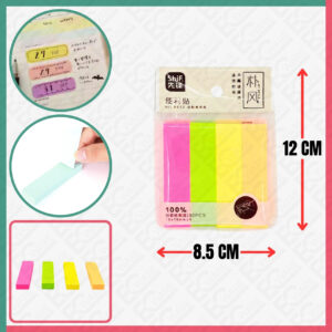 80Pcs Sticky Notes [76MM x 19MM] (4in1)