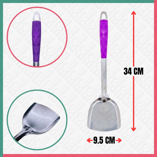 Purple Stainless Steel Turner Spatula
