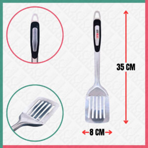 Black Stainless Steel Slotted Spatula
