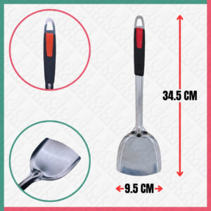 Black & Red Stainless Steel Turner Spatula