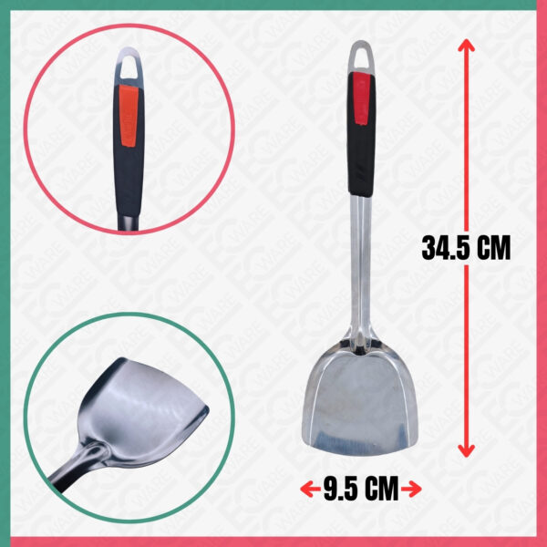 Black & Red Stainless Steel Turner Spatula
