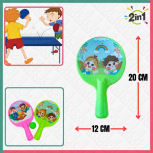 2Pcs Kid's Ping Pong Bat
