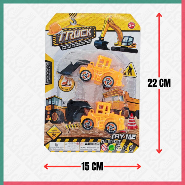 2Pcs Pull Back Construction Truck