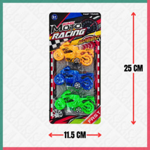 3Pcs Pull Back Motobike