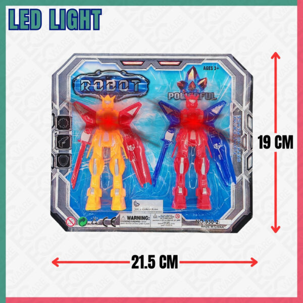 2Pcs Robot With LED Light