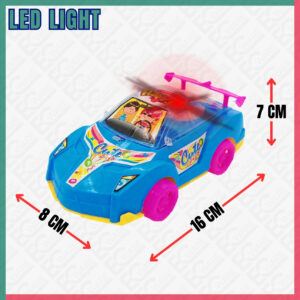 Pull String Cartoon Car With LED Light