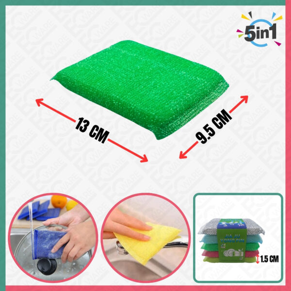 5Pcs Dish Washer Sponge