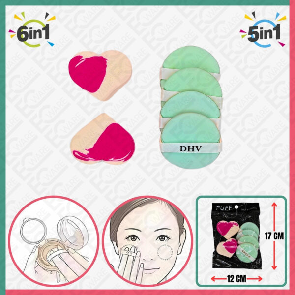 6Pcs Powder Puff Mix