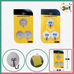 3Pcs Sticky Hook (Stainless Steel)