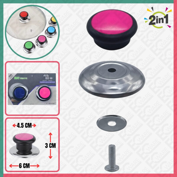 2Pcs Glass Replacement Pot Lid Handle