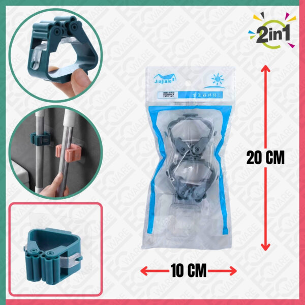 2Pcs Broom & Mop Holder