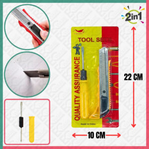 Cutter Knife + Two Head Screwdriver Set