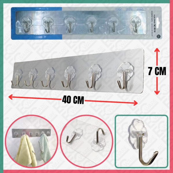 Adhesive Hook (6 Hooks)