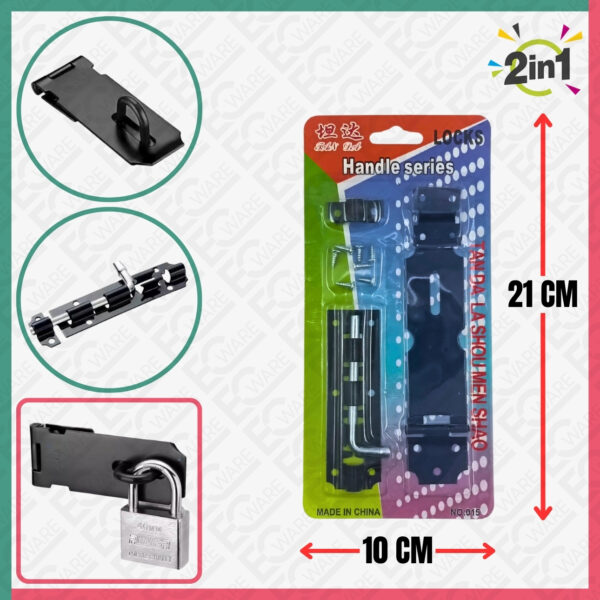 Door Security Lock Kit with Sliding Bolt