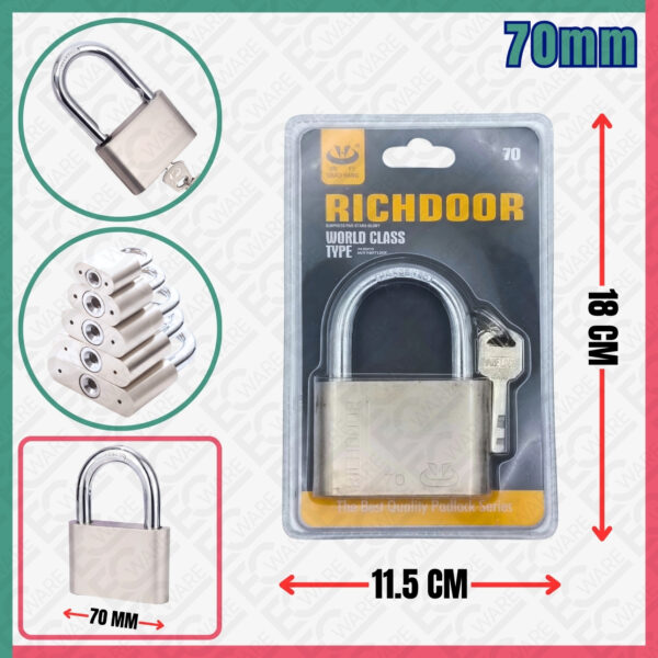 RICHDOOR Rounded Corner Padlock [70MM]