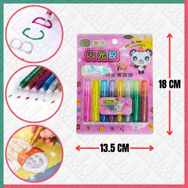 8Pcs Glitter Glue (1000G)