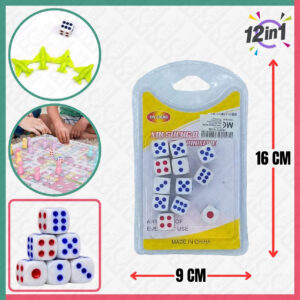 12Pcs White Dice