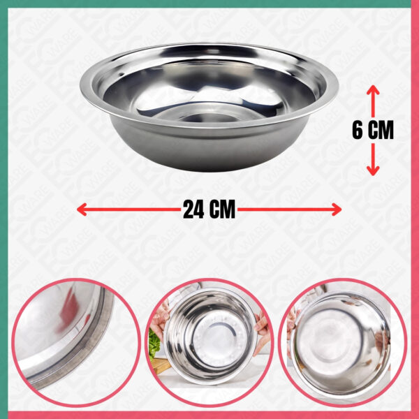Bowl Stainless Steel [24CM]