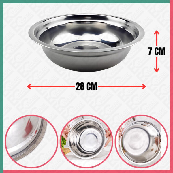 Bowl Stainless Steel [28CM]