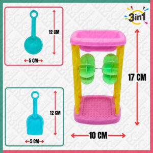 3Pcs Beach Sand Timer Toys Set