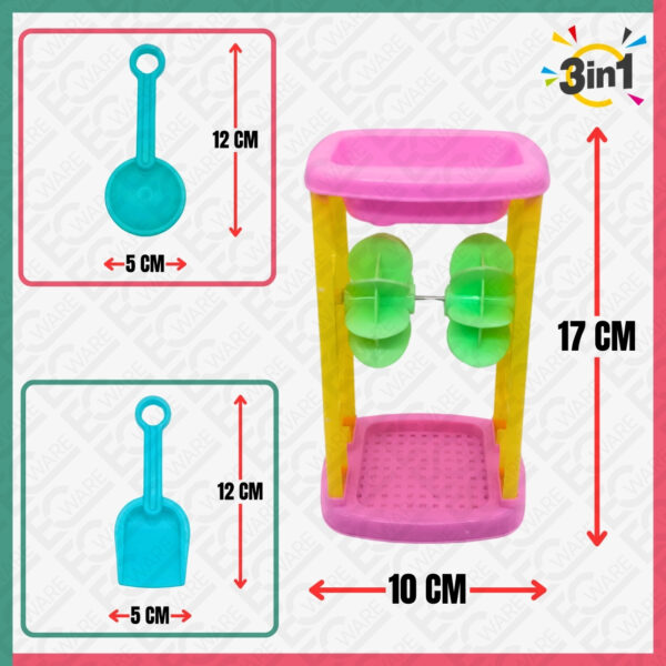 3Pcs Beach Sand Timer Toys Set