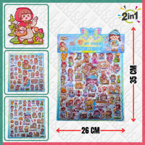 2 Ply 3D Stickers MIX (L)