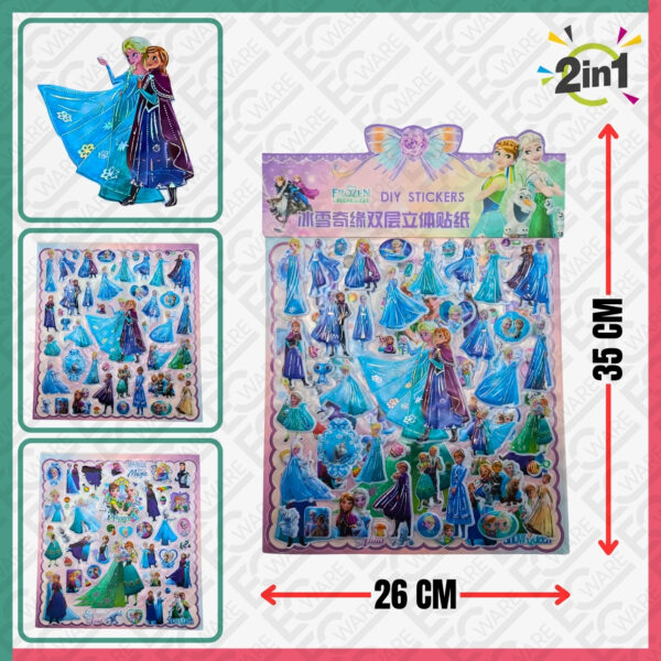 2 Ply 3D Stickers MIX (L)