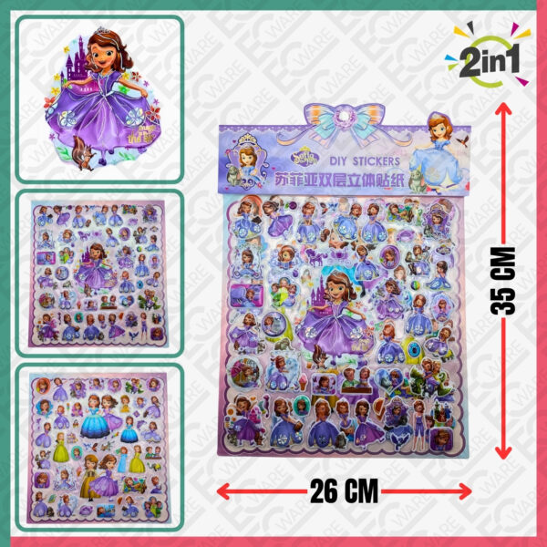 2 Ply 3D Stickers MIX (L)