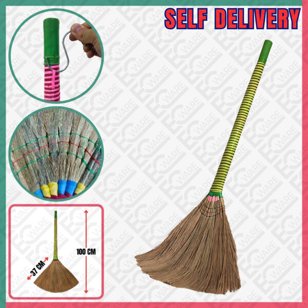 888A Zebra Strip Grass Broom
