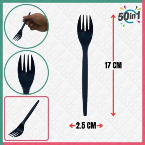 NISO FORKBK-50S Fork Black [50Pcs]