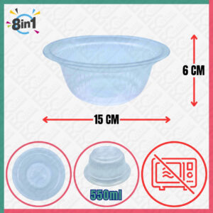 NISO PPNB750-8S Disposable Plastic Bowl [8Pcs]