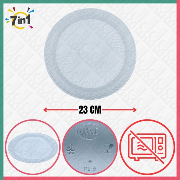 NISO PPPL09-7S Disposable PP Plastic Plate [7IN1]