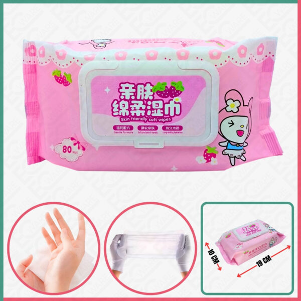 Skin Friendly Soft Wet Tissues/Wipes (M) Koromi