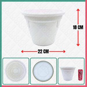 BIG 711W Round Flower Pot 8.5''