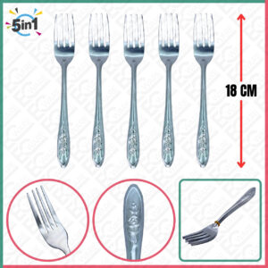 5PCS STAINLESS STEEL FORK (ROSE)