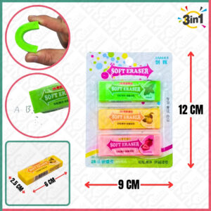 3PCS SOFT ERASER 2B (JIANHUI)