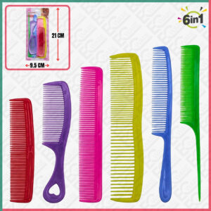 6PCS HAIR COMB (HONG XING)