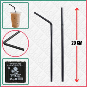 EXPEC FLEXIBLE STRAW (250PCS) 6MM×8''