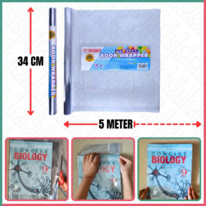 NISO PVC CLEAR BOOK WRAPPER (340MM X 5M)