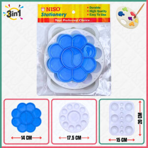 NISO 3PCS WATER COLOUR PLATE MIX