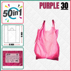 JCP30A 15''×15''  PURPLE SINGLET BAG (50PCS)