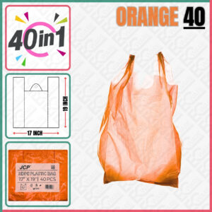 JCP40A 17''×19'' ORANGE SINGLET BAG (40PCS)
