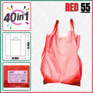JCP55A 20''×23'' RED SINGLET BAG (40PCS)