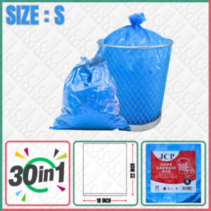 JCP 18''×22'' BLUE RUBBISH BAG  S (30PCS)