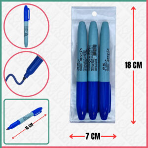 3PCS PERMANENT MARKER (BLUE)