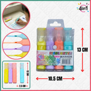 4PCS HIGH LIGHTER MARKER PEN (XL-26640)