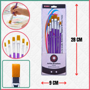 6577-NISO BRUSH SET FLAT 6PCS